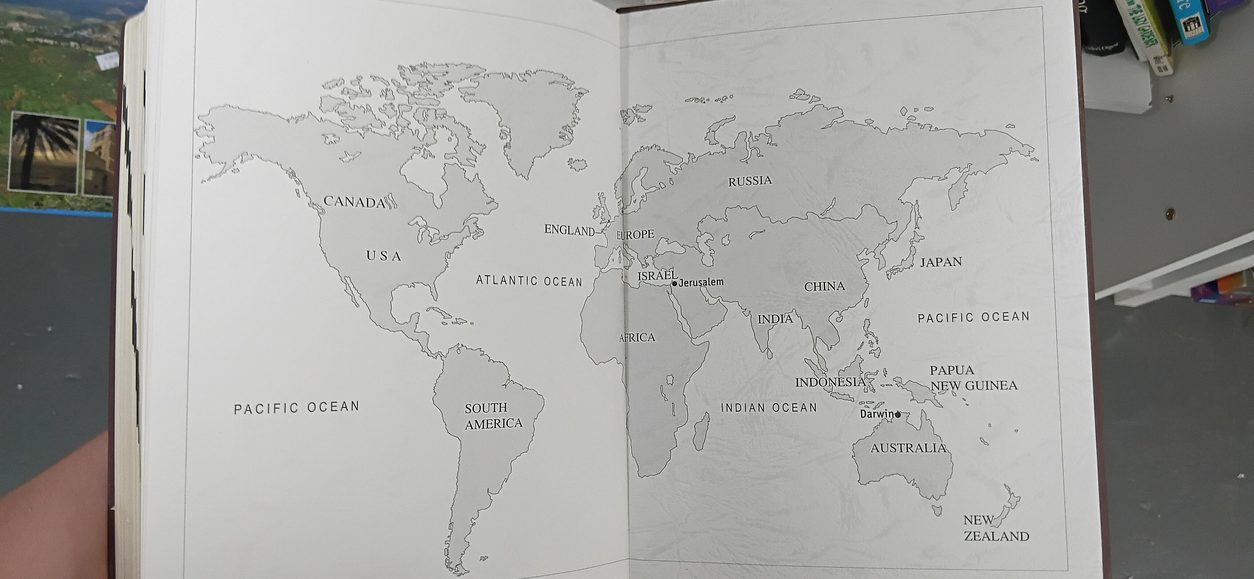 Capitals of the World Map Capitals of the World Map