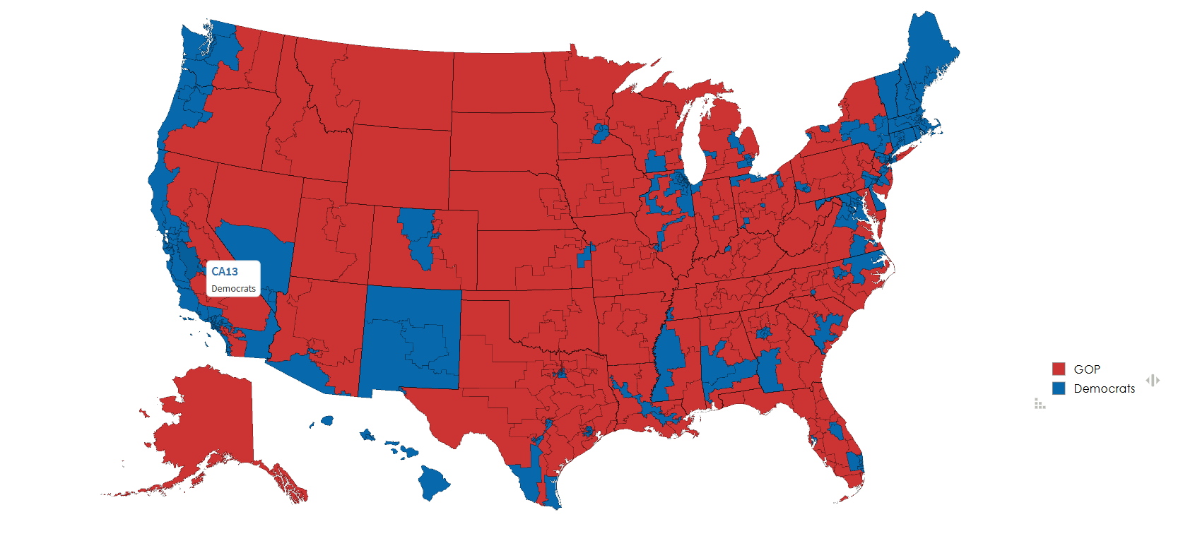 Current House of Representatives Map Current House of Representatives Map