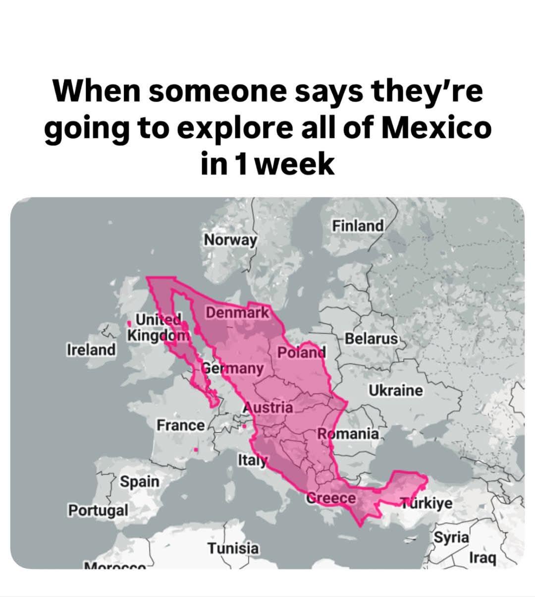 Mexico Size Comparison Map with Europe Mexico Size Comparison Map with Europe