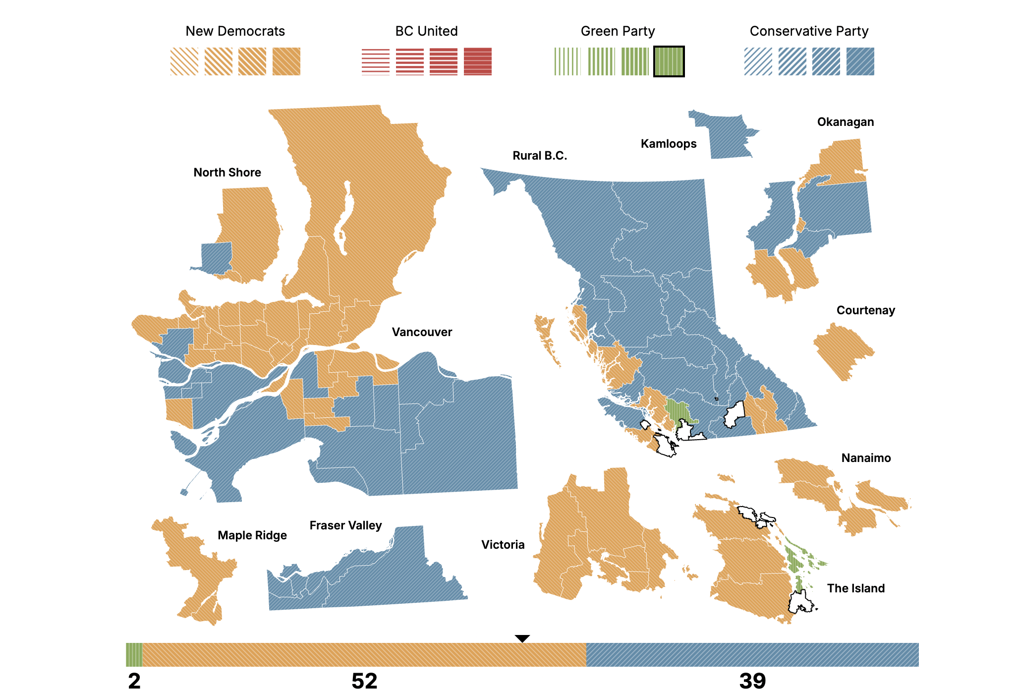 BC Election Projection Map October 2025 BC Election Projection Map October 2025