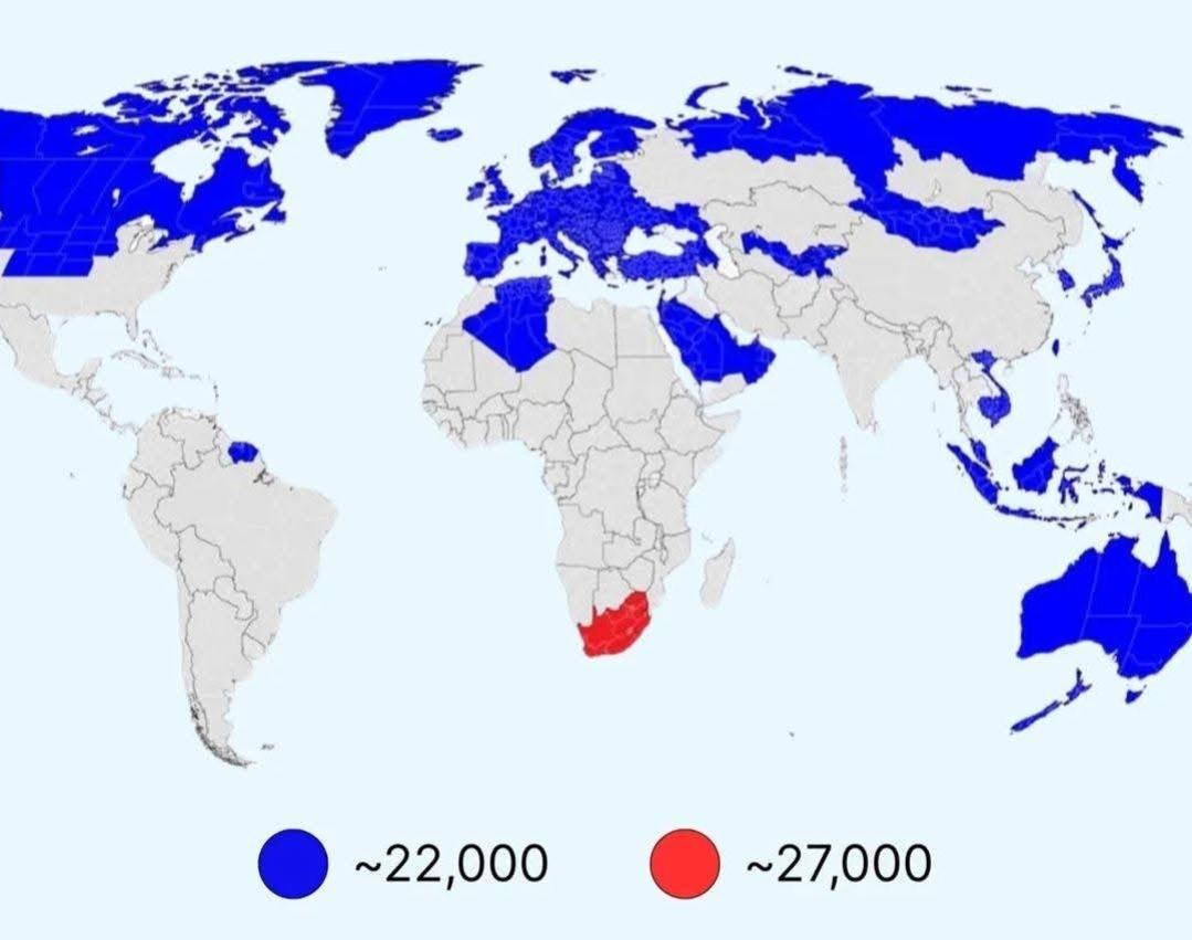 South Africa Murder Rate Comparison Map South Africa Murder Rate Comparison Map