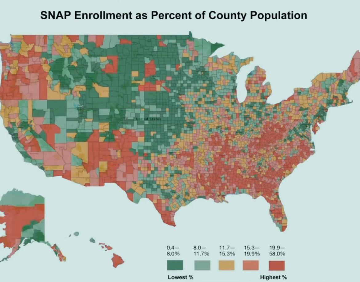Food Insecurity Map of Red Counties Food Insecurity Map of Red Counties