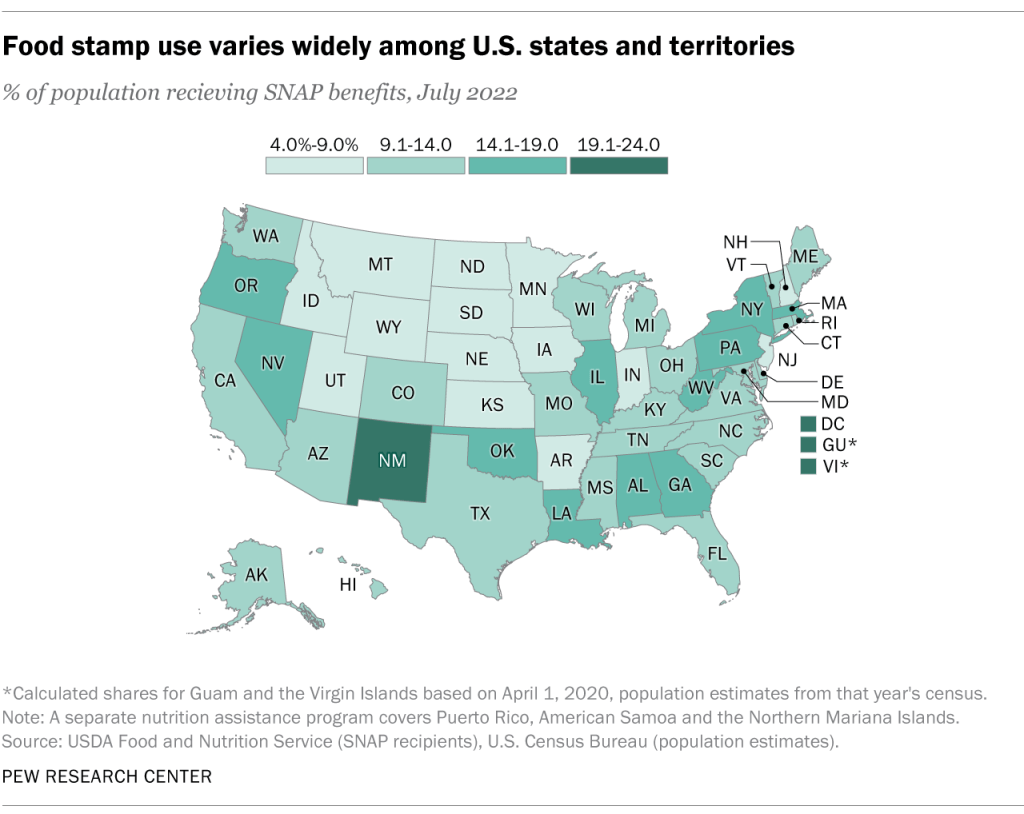 SNAP Dependency by State Map SNAP Dependency by State Map