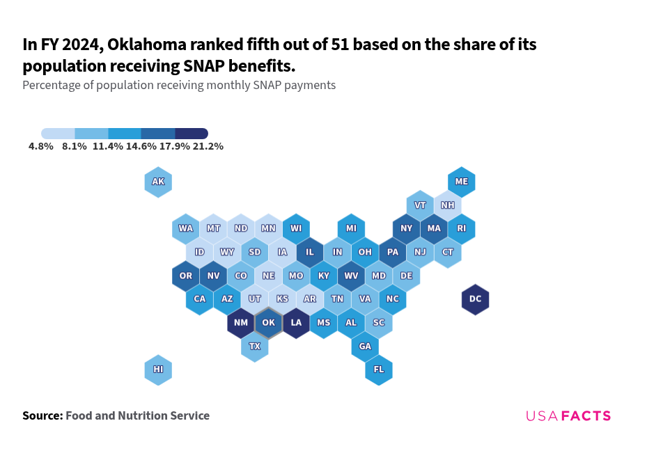 SNAP Benefits Distribution Map in the USA SNAP Benefits Distribution Map in the USA