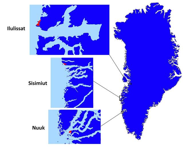 Greenland Population Distribution Map Greenland Population Distribution Map