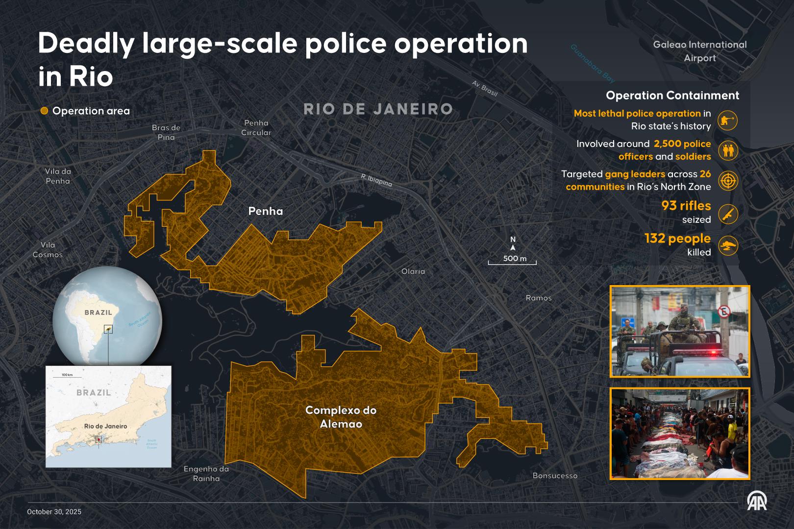 Map of the Deadliest Anti-Drug Police Operation in Rio de Janeiro Map of the Deadliest Anti-Drug Police Operation in Rio de Janeiro